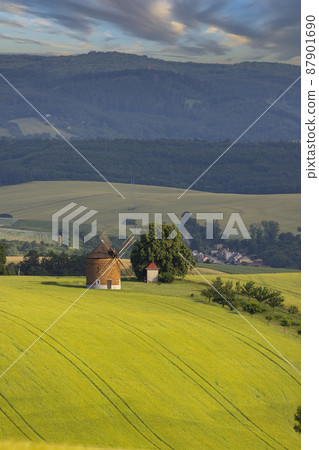 Windmill in Chvalkovice, Southern Moravia, Czech Republic Windmill in Chvalkovice, Southern Moravia, Czech Republic 87901690