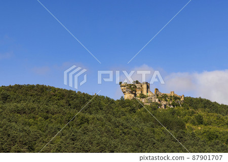 Chateau de Peyrelade ruins, departement Aveyron, France Chateau de Peyrelade ruins, departement Aveyron, France 87901707
