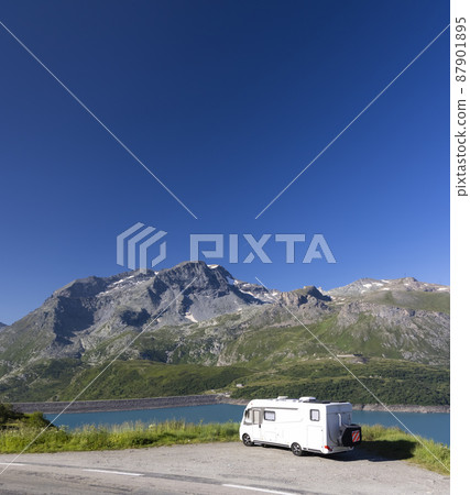 Lake (Lac du Mont Cenis) near Col du Mont Cenis, Savoie, France 87901895