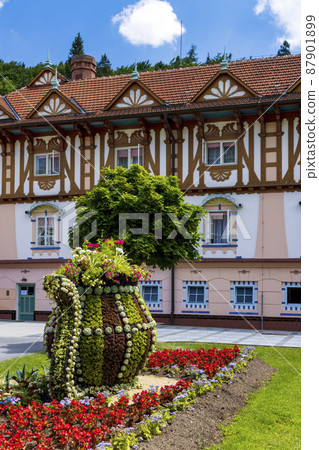 Luhacovice, picturesque spa town in Southern Moravia, Czech Republic 87901899