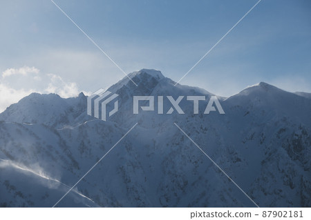 Beautiful snowy mountains 87902181