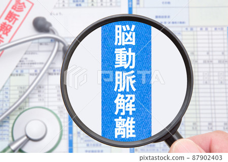 Cerebral artery dissection medical image 87902403