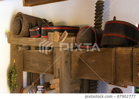 old wine press in Moor, Hungary 87902777