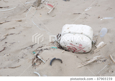 Marine debris that has washed away Marine debris that has washed away 87903159