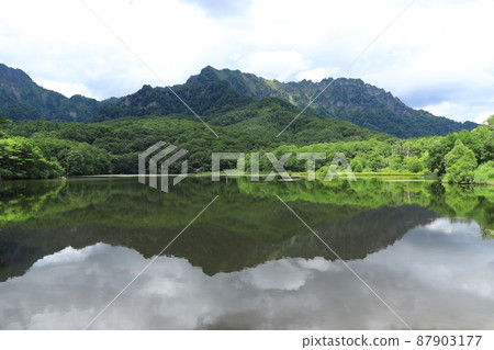 Kagamiike and Mt. Togakushi (summer) 87903177