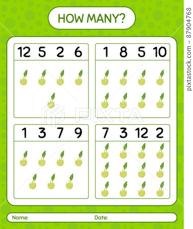 How many counting game with kohlrabi. worksheet for preschool kids, kids activity sheet, printable worksheet How many counting game with kohlrabi. worksheet for preschool kids, kids activity sheet, printable worksheet 87904768