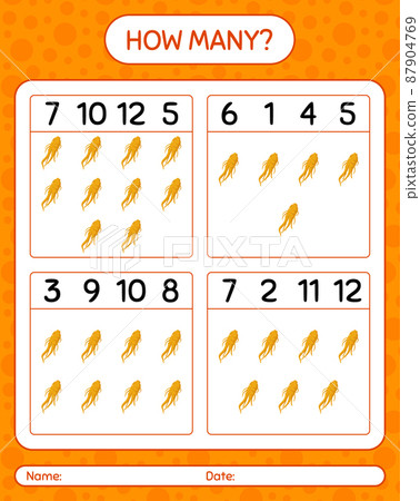 How many counting game with ginseng. worksheet for preschool kids, kids activity sheet, printable worksheet How many counting game with ginseng. worksheet for preschool kids, kids activity sheet, printable worksheet 87904769
