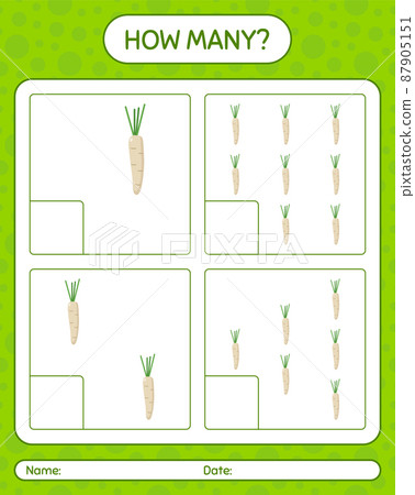 How many counting game with hamburg parsley. worksheet for preschool kids, kids activity sheet, printable worksheet How many counting game with hamburg parsley. worksheet for preschool kids, kids activity sheet, printable worksheet 87905151