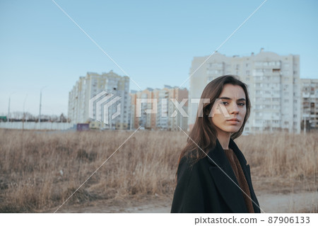 Woman portrait natural beautiful outdoors nice Woman portrait natural beautiful outdoors nice 87906133