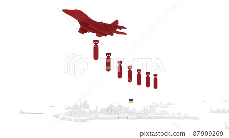 3d stylized schemitic map of Kyiv Kiev capital cyty of Ukraine with jetfighters bombing it 3d stylized schemitic map of Kyiv Kiev capital cyty of Ukraine with jetfighters bombing it 87909269