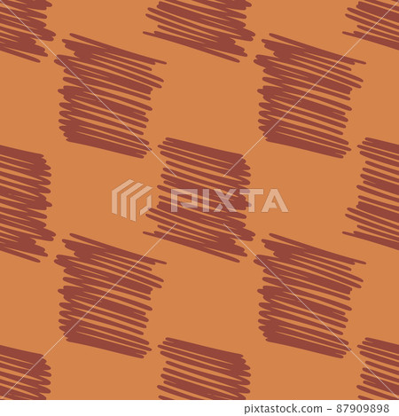 Brushstrokes and thin stripes seamless pattern. Cross Hatching endless background. Grunge backdrop. 87909898