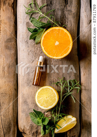 Organic essential aroma or cosmetic oil from fresh ingredients 87911769