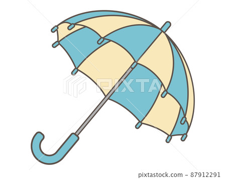 Illustration of a light blue umbrella Illustration of a light blue umbrella 87912291