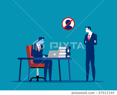 Racial disorimination. Bullying and harassment concept vector illustration 87913144