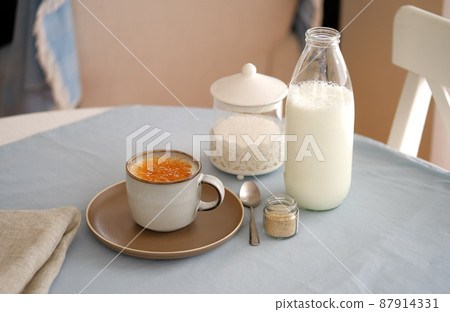 Traditional Turkish hot beverage salep or Sahlep. Traditional Turkish hot beverage salep or Sahlep. 87914331