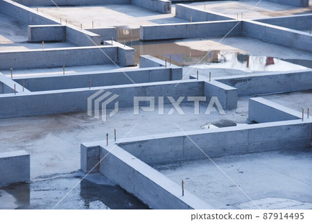 Foundation construction of housing construction 87914495