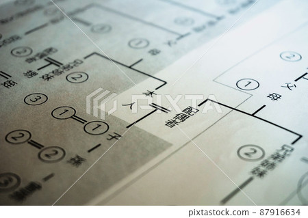 顯示親屬關係範圍的平等父圖,繼承圖像 顯示親屬關係範圍的平等父圖,繼承圖像 87916634