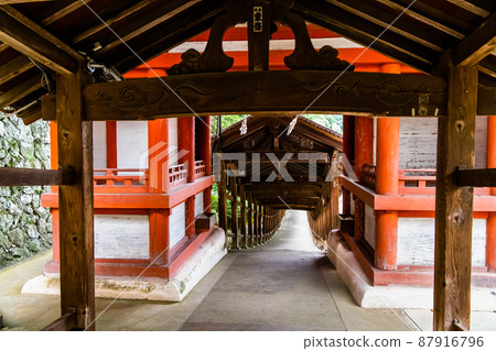 Kibitsu Shrine, Okayama City, Okayama Prefecture-Corridor and Minami Zuijinmon- 87916796