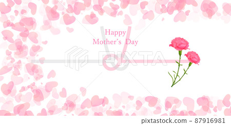母親節康乃馨心形背景 87916981