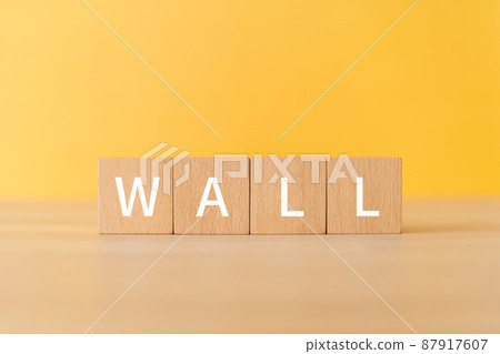 上面寫有“WALL”的積木 上面寫有“WALL”的積木 87917607