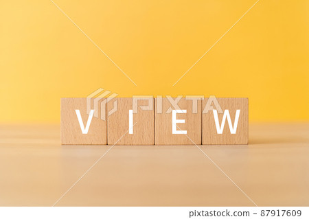 Building blocks with "VIEW" written on them 87917609