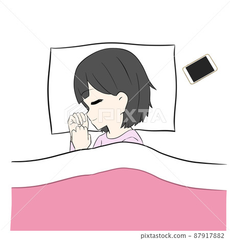 側身睡覺的女孩 87917882