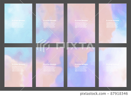Set of colorful vector watercolor backgrounds for poster, brochure or flyer, Bundle of watercolor posters, flyers or cards. Banner template. Set of colorful vector watercolor backgrounds for poster, brochure or flyer, Bundle of watercolor posters, flyers or cards. Banner template. 87918346