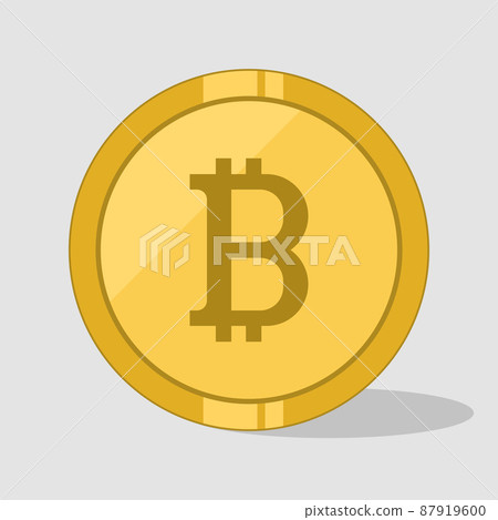 Flat Design Bitcoin Vector Icon Flat Design Bitcoin Vector Icon 87919600