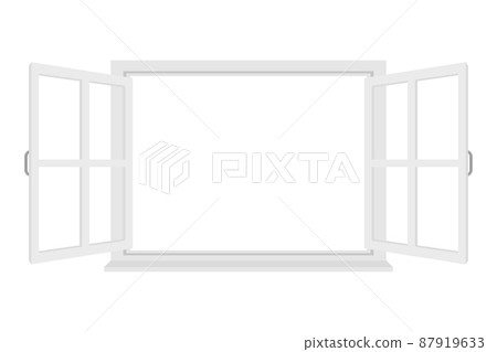 Open window isolated on white background 87919633