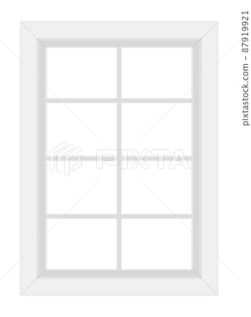 White window frame isolated on white background 87919921