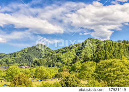 Miyagase Dam Lake in Spring, Kanagawa Prefecture 87921449