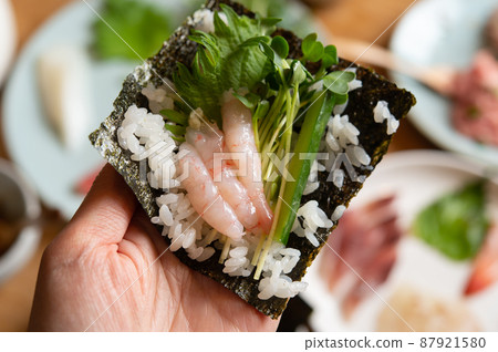紅蝦手捲壽司 87921580