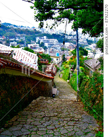 Stone pavement road in Shurijo Castle Park, Kinjo Town, Okinawa Prefecture Stone pavement road in Shurijo Castle Park, Kinjo Town, Okinawa Prefecture 87922270