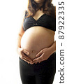 Pregnant woman stomach 87922335
