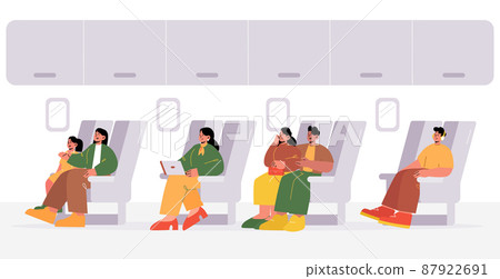 People travel by airplane, passengers air flight People travel by airplane, passengers air flight 87922691