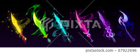 Magic weapon, swords, axes and knives for game 87922696