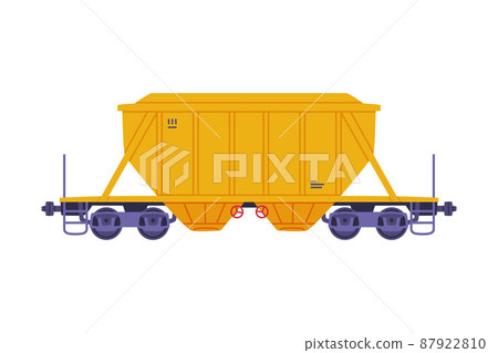 Train Wagon with Freight and Cargo Vector Illustration Train Wagon with Freight and Cargo Vector Illustration 87922810
