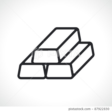 gold bar or ingot icon gold bar or ingot icon 87922830