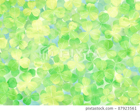 Clover background watercolor style illustration 87923561
