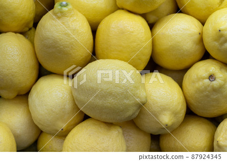 Bunch of raw lemons, Background of natural lemons 87924345