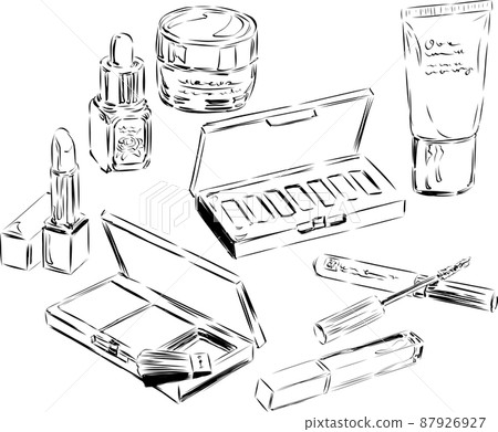 Cosmetic set line drawing Cosmetic set line drawing 87926927