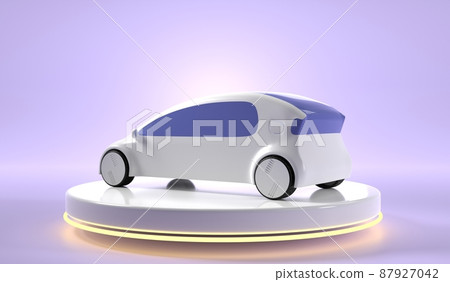 Car presentation, vehicle standing on round glow podium. New futuristic automobile, electric or hydrogen auto in showroom or dealership, eco transport isolated on purple background Realistic 3d render Car presentation, vehicle standing on round glow podium. New futuristic automobile, electric or hydrogen auto in showroom or dealership, eco transport isolated on purple background Realistic 3d render 87927042
