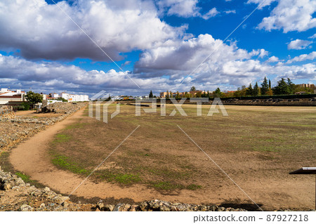 The Roman circus of Merida, Spain was modeled on the Circus Maximus in Rome 87927218
