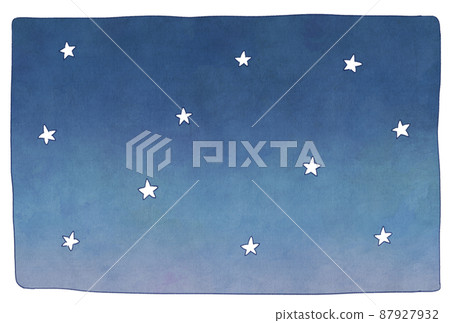 Background material_watercolor texture_night sky 87927932