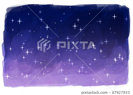 Background material_watercolor texture_night sky 87927933
