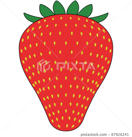 草莓插圖（帶輪廓） 87928241