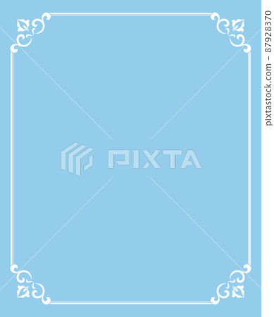 Decorative frame Elegant vector element for design in Eastern style, place for text. Floral blue and white border. Lace illustration for invitations and greeting cards Decorative frame Elegant vector element for design in Eastern style, place for text. Floral blue and white border. Lace illustration for invitations and greeting cards 87928370