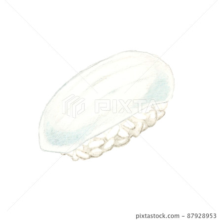 魷魚握壽司(單品) 日本料理手繪水彩插畫素材 魷魚握壽司(單品) 日本料理手繪水彩插畫素材 87928953