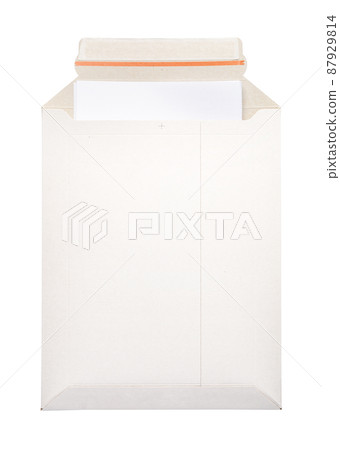 White envelope C4 isolated background. top view 87929814