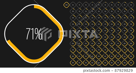 Set of rectangle percentage diagrams meters progress bar Set of rectangle percentage diagrams meters progress bar 87929829